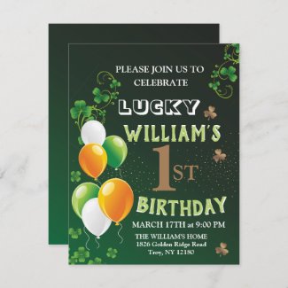 Lucky One 1st Birthday, St. Patrick's Day Leprecha