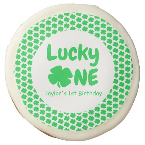 Lucky One 1st Birthday Sugar Cookie