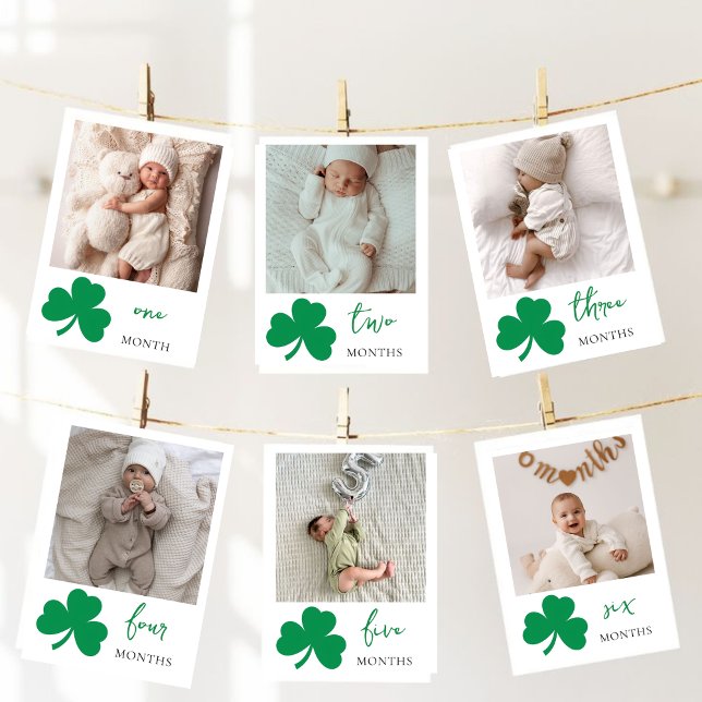 Lucky One Baby Milestone Photo Cards Shamrock (Creator Uploaded)