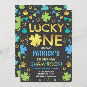Lucky One Birthday Invitation St. Patrick's Party
