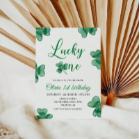 Lucky One Birthday Invitation, St. Patricks Themed
