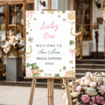 Lucky One Bridal Shower Welcome Sign St. Patrick 