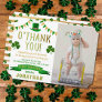 Lucky One Chalkboard 1st Birthday Photo Thank You Card