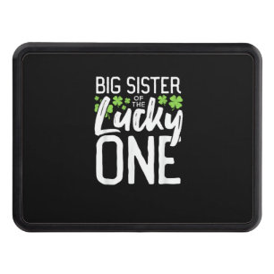 Lucky One First Birthday Big Sister Family St. Pat Hitch Cover