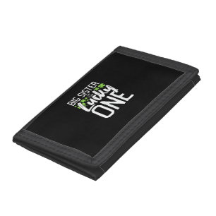 Lucky One First Birthday Big Sister Family St. Pat Tri-fold Wallet