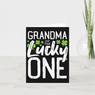 Lucky One First Birthday Grandma Family St. Patric Card