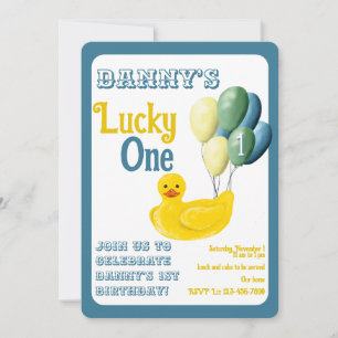 Lucky One First Birthday Invitation