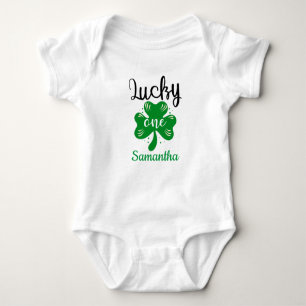 Lucky One First Birthday Outfit St Patrick's Day Baby Bodysuit