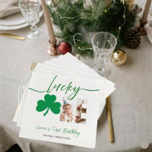 Lucky One First Birthday Personalized Shamrock Par