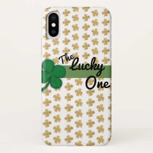 Lucky One Gold Shamrocks Phone Case