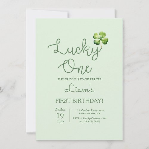 Lucky One Shamrock Birthday Boy