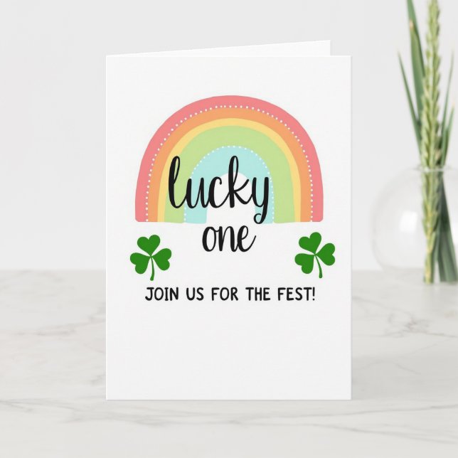 Lucky One Shamrock Card (Front)
