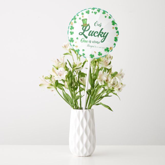 Lucky One – St. Patrick’s Day First Birthday  Balloon (Vase)