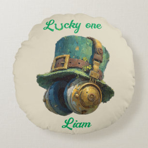 Lucky One St. Patrick’s Day Music Personalized Round Pillow