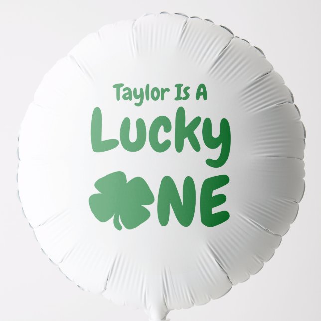 Lucky One St Patrick's Day 1st Birthday Balloon (Front)