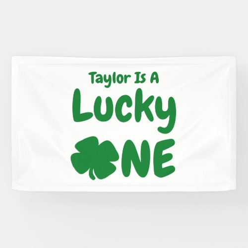 Lucky One St Patricks Day 1st Birthday Banner