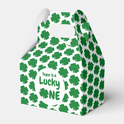 Lucky One St Patricks Day 1st Birthday Favor Boxes
