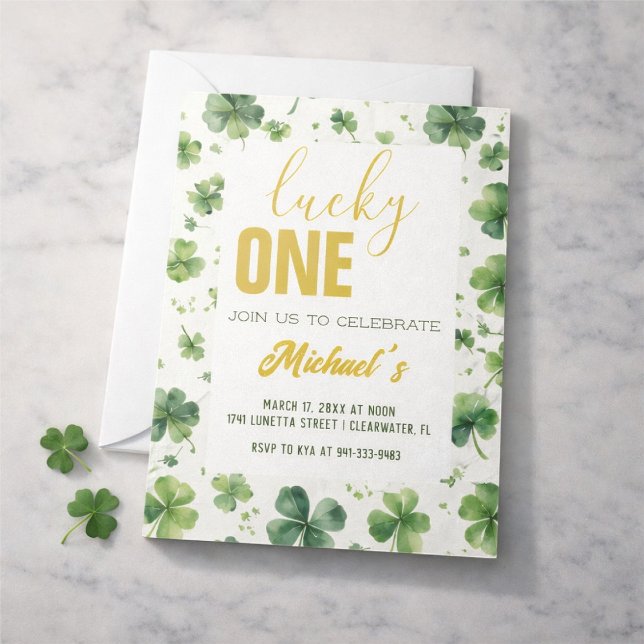 Lucky One | St. Patrick's Day 1st Birthday Invitation (Creator Uploaded)