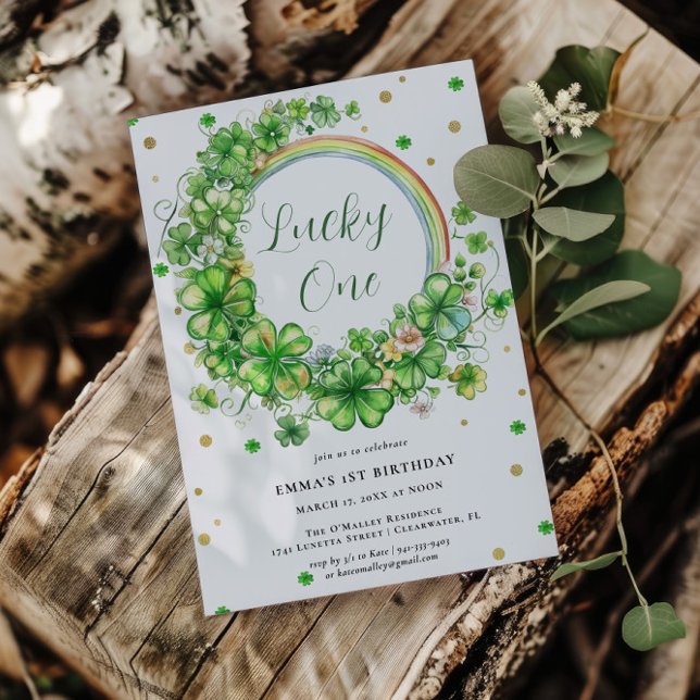 Lucky One | St. Patrick's Day 1st Birthday Invitation (Creator Uploaded)