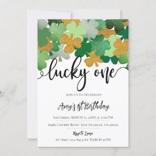 Lucky One St. Patrick's Day 1st Birthday Invitation