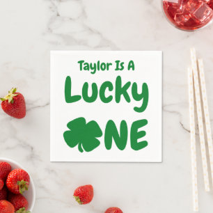 Lucky One St Patrick's Day 1st Birthday Napkins