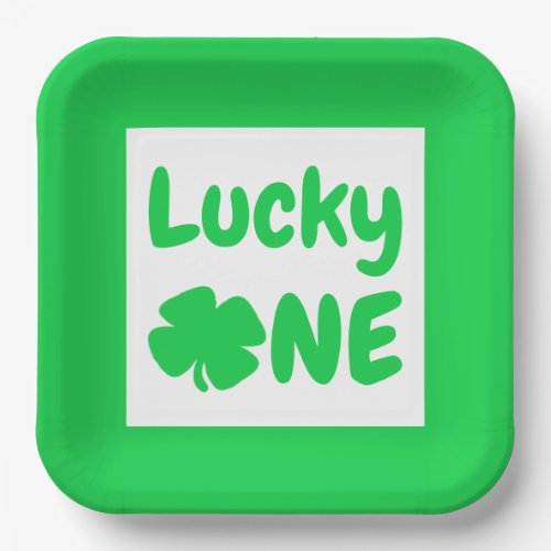 Lucky One St Patricks Day 1st Birthday Paper Plates