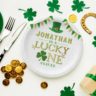 Lucky One St. Patrick's Day 1st Birthday Paper Plates