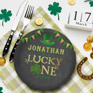 Lucky One St. Patrick's Day 1st Birthday Paper Plates