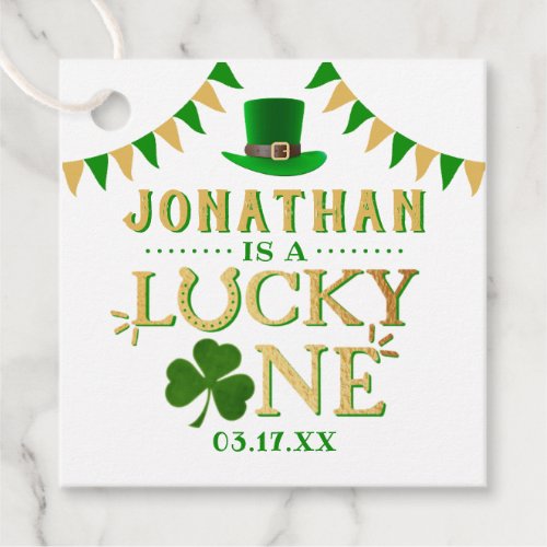 Lucky One St Patricks Day 1st Birthday Party Favor Tags