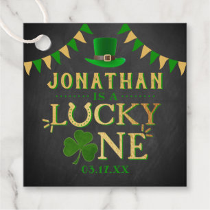 Lucky One St. Patrick's Day 1st Birthday Party Favor Tags