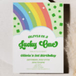 Lucky One St. Patrick's Day 1st Birthday Party Invitation<br><div class="desc">This is a Lucky One St. Patrick's Day Rainbow and Clovers 1st Birthday Party Invitation!</div>