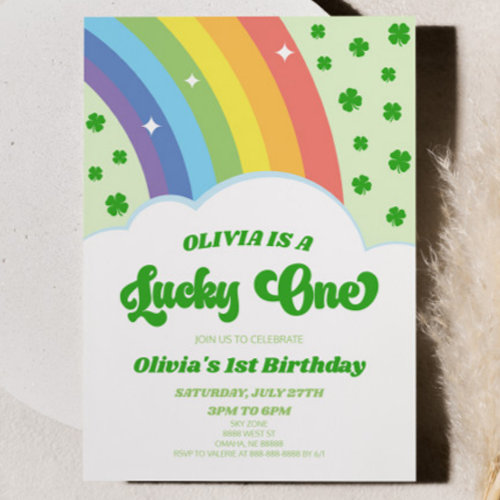 Lucky One St. Patrick's Day 1st Birthday Party Invitation Lucky One St. Patrick's Day 1st Birthday Party Invitation