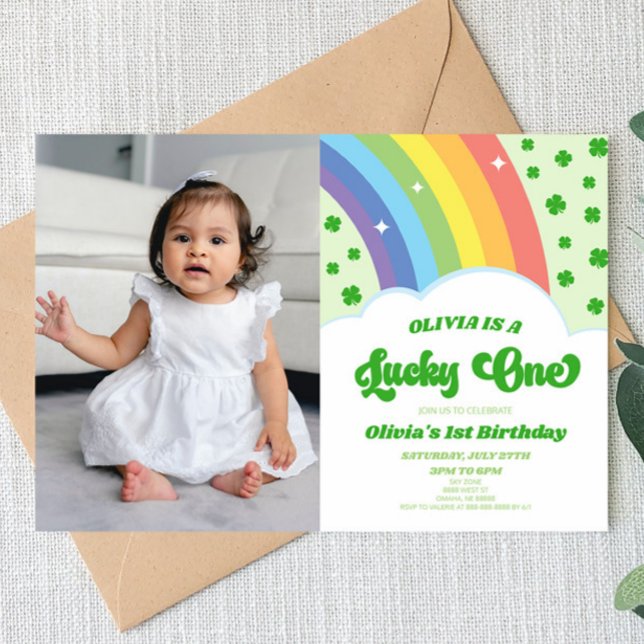 Lucky One St. Patrick's Day 1st Birthday Party Invitation (Creator Uploaded)