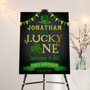 Lucky One St. Patrick's Day 1st Birthday Welcome Foam Board