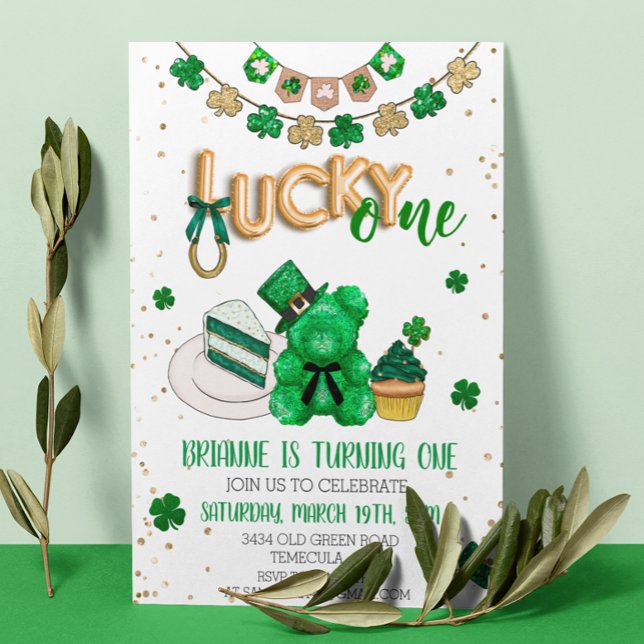 Lucky One St. Patrick's day Birthday Baby Party  Invitation (Creator Uploaded)