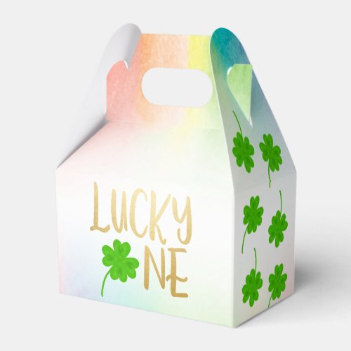 Lucky One St Patricks Day Birthday Favor Boxes