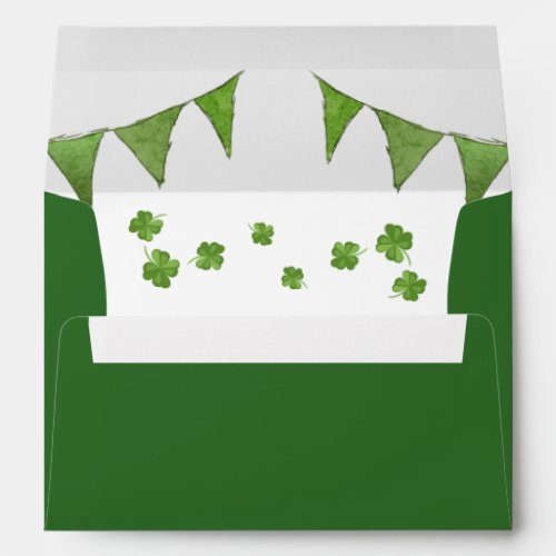 Lucky One St Patricks Day Envelope Clover Green