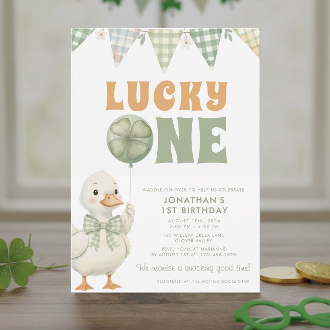 Lucky One St. Patrick's Day First Birthday Invitation (Creator Uploaded)