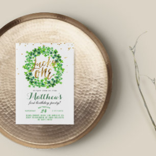 Lucky One St. Patrick's Day First Birthday Invitation