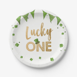 Lucky One St Patrick's Day Paper Plate Clover Boy