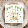 Lucky One St Patrick's Day Paper Plate Clover Boy Napkins