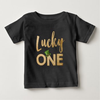 Lucky One St Patrick's Day T-shirt Baby Toddler by Anietillustration at Zazzle