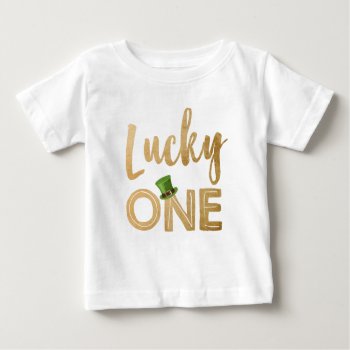 Lucky One St Patrick's Day T-shirt Toddler Baby by Anietillustration at Zazzle
