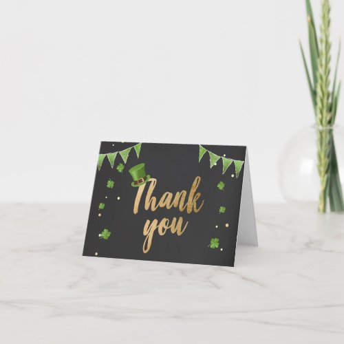Lucky One St Patricks Day Thank You Card Clover
