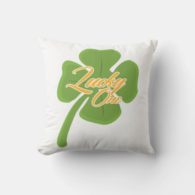 Lucky One  Throw Pillow (Front)