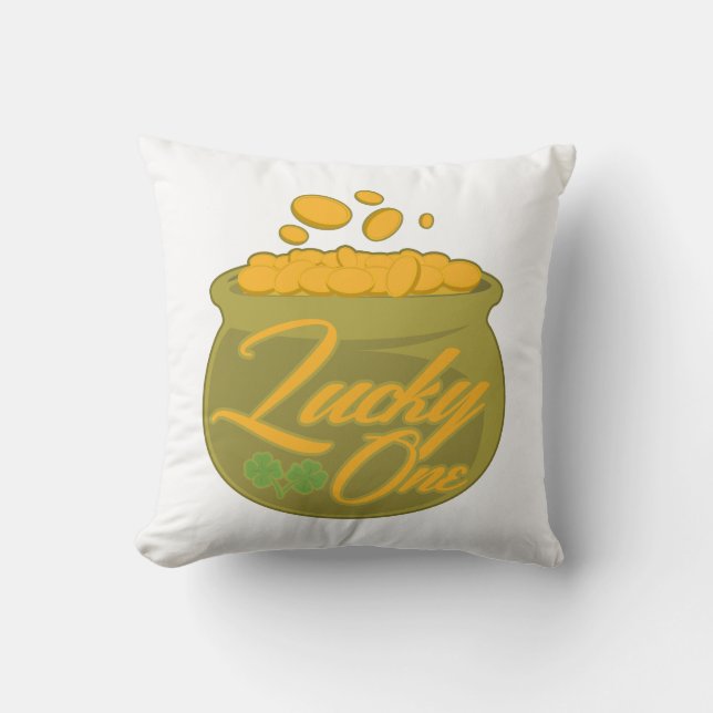 Lucky One  Throw Pillow (Front)