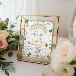 Lucky One Time Capsule Birthday Sign