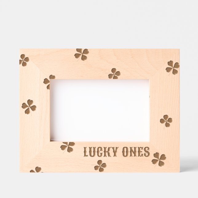 Lucky Ones Irish Clover Design Engraved Frames (Front)