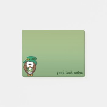 Lucky Owl Post-it Notes by just_owls at Zazzle