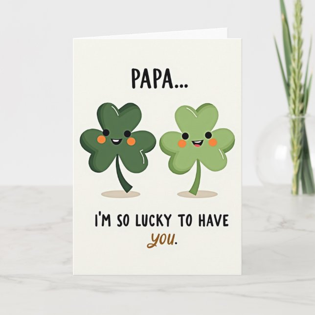 Lucky Papa Clover Card (Front)